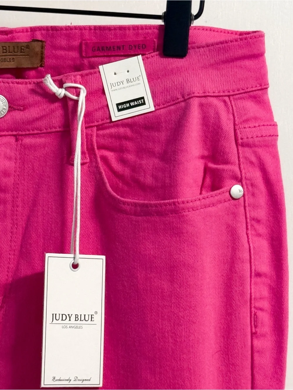 Judy Blue Pink Garment Dyed High Waist Flare Jeans 11/30 NWT - Picture 3 of 17